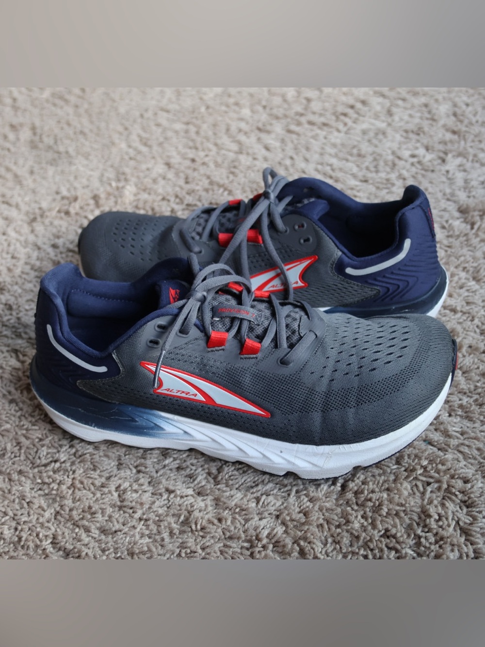 Altra Provision 7 Men’s 9.5 Zero Drop Stability Road Running Shoes Gray Navy